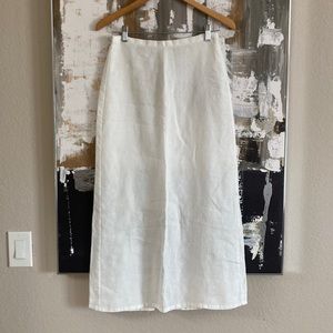 Zara white linen maxi skirt